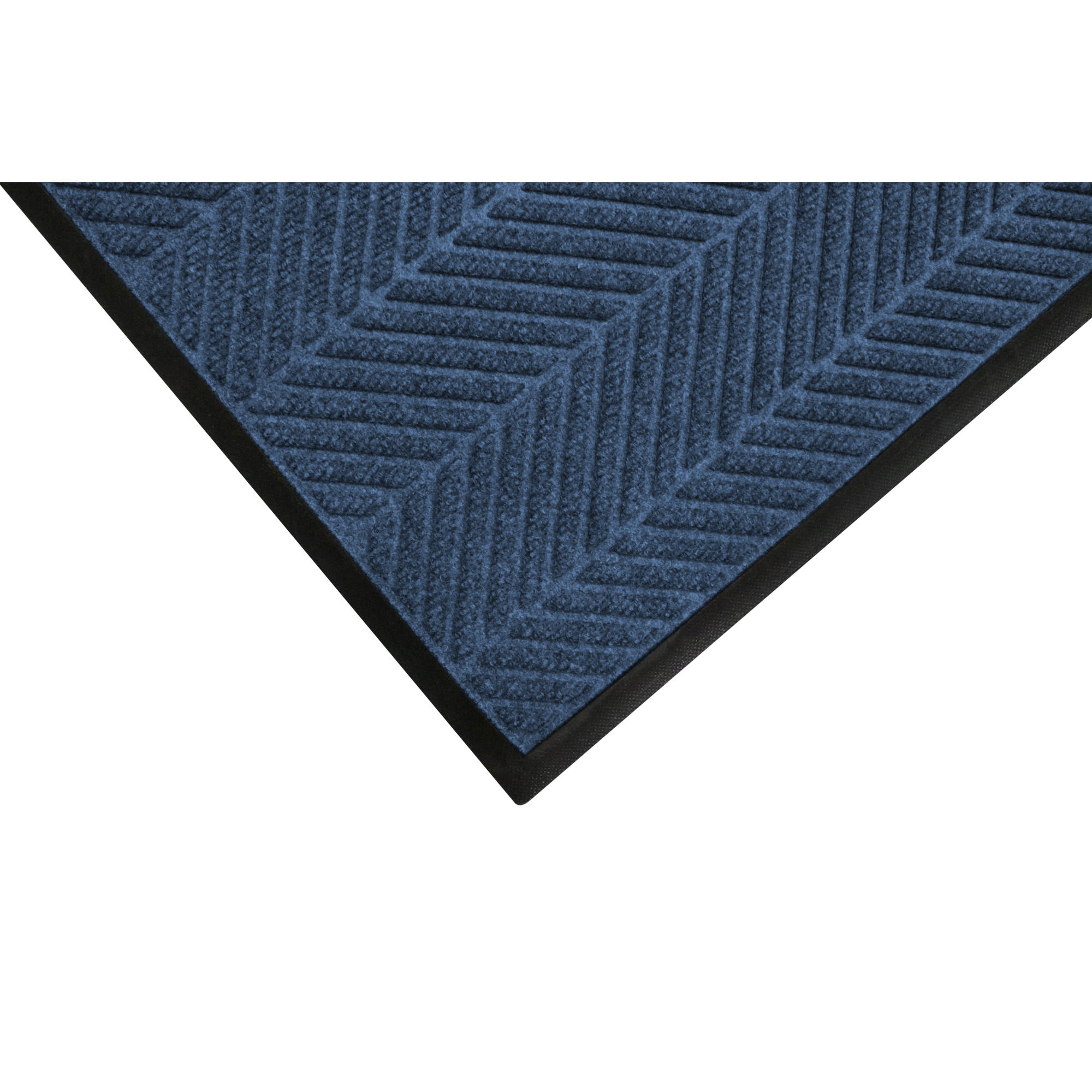 M+A Matting WaterHog Max Herringbone Classic Scraper/Wiper Safety Mat, 3' x 10' Indigo, 3/8" Thickness, Universal Cleat, Model # 224071310070